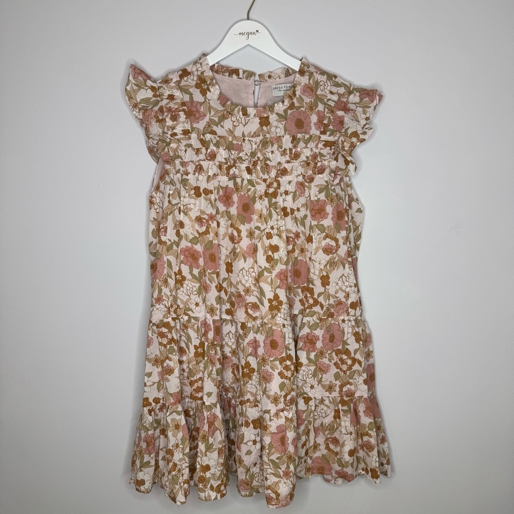 NWT Dress Forum Pink and Brown Floral Mini Dress | Size Large